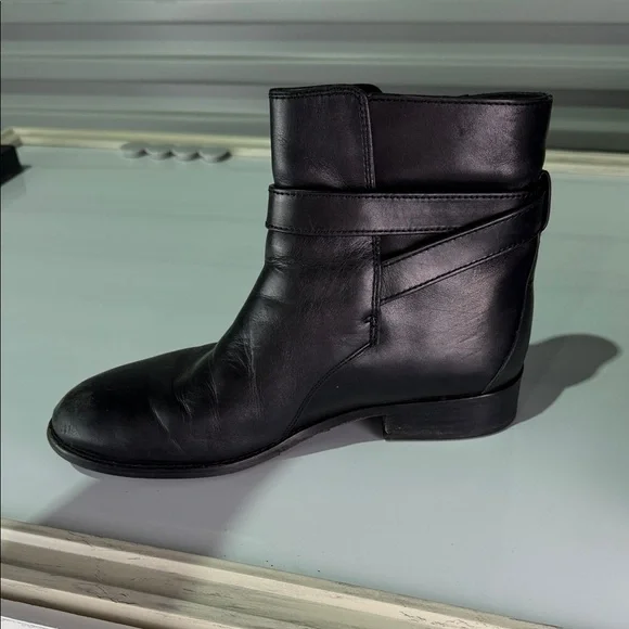 Tory Burch Brooke Black Leather Ankle Boots - Picture 5 of 14